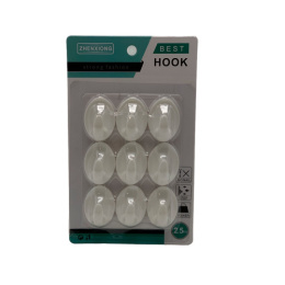 Крючки пластиковые набор  9шт. на самоклеящейся основе Радужный Дом РД77702