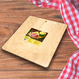 Доска разделочная экошпон без рисунка 300х185х80мм с отверстием ДомВуд Ф01/Д01