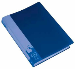 Папка с  60 файлами Бюрократ, 0,7мм, синяя -BPV60BLUE
