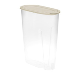 Банка для сыпучих пластиковая 2,1л овальная, цвет крышки в ассортименте Idea М1222