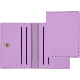 Визитница на  4 карты Devente Casual, искусственная кожа, на кнопке, светло-сиреневый 1020423
