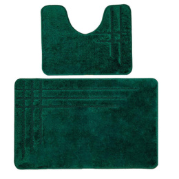 Комплект ковриков напольных для ванной и туалета на латекс. основе Comfort Linea 2пр. 60х100см/50х60см, 10мм, бирюзовый DKTX DTX.CML.5520-2.60/100-TQ