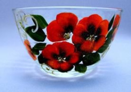 Набор салатников стеклянных 2шт. 110мм h-70мм роспись, в п/у Красота стекла 302/70