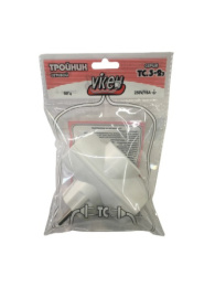 Тройник сетевой ТС-3-2з 16А с двумя заземляющими контактами универсальный, белый, в инд. упаковке Викей