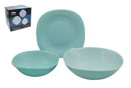 Набор столовый стеклокерамический 13 предметов квадратный Square soft color зеленый, в п/у Lavenir 13PCS SQ GREEN/107102