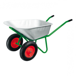 Тачка строительная 110л, 2-колесная с оцинкованным корытом и пневмоколесами Mawipro ТС-231