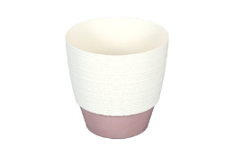 Горшок для цветов пластиковый Duo с поддоном 3,5л d-19см h-18,5см мокко Ар-Пласт А013