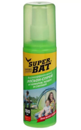 Лосьон-спрей от комаров 100мл Репеллент №1 SuperBAT 01-014