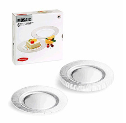 Набор тарелок стеклянных Mosaic 6шт. мелкие 195мм, в п/у Pasabahce Бор 10299