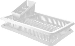 Тарелосушка пластиковая с поддоном и сушилкой для столовых приборов Bono, цвет в ассортименте Sugar&Spice SE156212