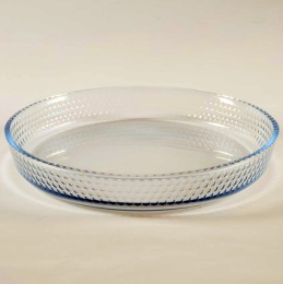 Форма для запекания стеклянная жаропрочная круглая d-26см h-4,5см 1,72л Соты Brart 45344