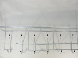 Вешалка настенная оцинкованная с полкой 6 крючков Юнитрейд тнп-11.2