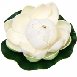 Цветок плавающий декоративный для пруда Кувшинка Розитта d-10см белая РЦ Восток 736-065