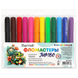 Фломастеры 12 цветов Jumbo Веселые ребята-2 DV-16410