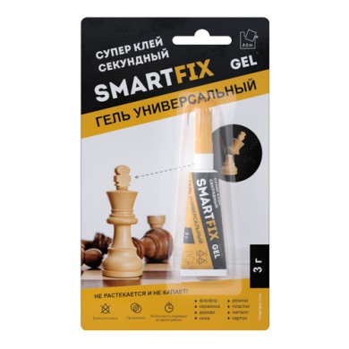 Супер клей SmartFix 3г гель A.D.M GHG301B