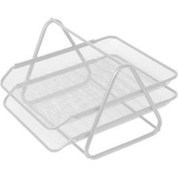 Накопитель 2 секции Devente, сетчатый металлический, серый 3041009