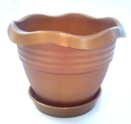 Горшок для цветов пластиковый Шарм эль Шейх с поддоном  0,6л Агропласт БК0021