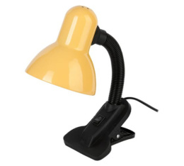 Лампа настольная ученическая на прищепке 60Вт, цоколь - Е27, желтый General Lighting Systems GTL-026-60-22/800126