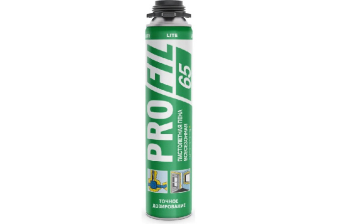 Пена пистолетная ПРОФИЛЬ  65 Лайт 625мл всесезонная 199010