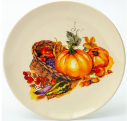 Блюдо керамическое (доломит) круглое 240мм Тыква, в п/у Elrington 110-07138