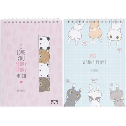 Блокнот А5  60 листов Meshu Beary beary, гребень MS_41460