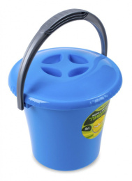 Ведро пластиковое  3л с крышкой Либерти, цвета в ассортименте Martika С601К