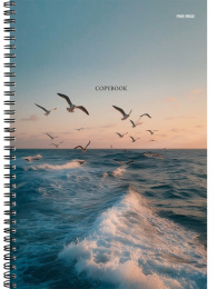 Тетрадь  96 листов А4 Чайки над морем, гребень Т96-8335