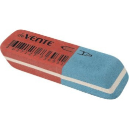 Ластик Devente, прямоугольный, скошенный, красно-синий 4070706