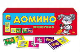 Домино детское Домашние животные, пластиковые детали ИН-0971
