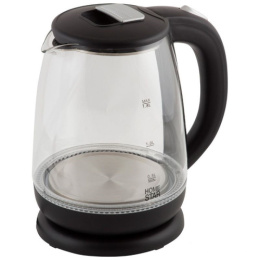 Чайник электрический 1,8л 1500Вт, HS-1018, стеклянный, диск, черный HomeStar 005966