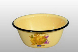 Миска эмалированная 3,5л с декором, в ассортименте СтальЭмаль 1с9с