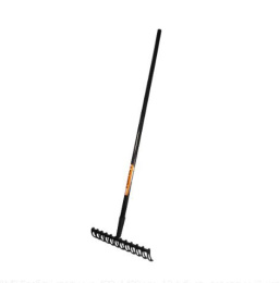 Грабли прямые 12 зубьев металлические деревянный черенок Finland 2581