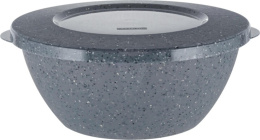 Миска пластиковая с крышкой 3,0л Stone темный камень Plast Team PT107511026