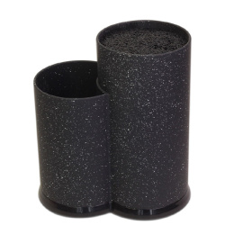 Подставка для ножей пластиковая со вставкой круглая 2 секции 220х192мм Радужный Дом РД 50533