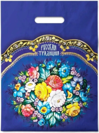 Пакет подарочный ПВД 30х40см 50мкм Русская традиция ПВ3040РУСТ