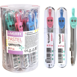Циркуль Devente Pastel, в пластиковом футляре, ассорти 5098000