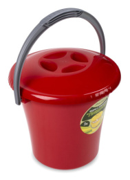 Ведро пластиковое  7л с крышкой Либерти, цвета в ассортименте Martika С603К