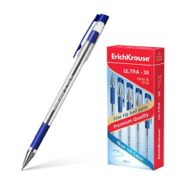 Ручка шариковая ErichKrause Ultra L-30/ синяя EK19613