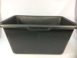 Таз пластиковый строительный прямоугольный  45л с ручками, черный Агропласт У3074
