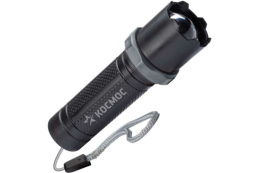 Фонарь аккумуляторный светодиодный  1Вт LED/линза/зум 3 режима, USB-шнур, черный Космос KOS117Lit
