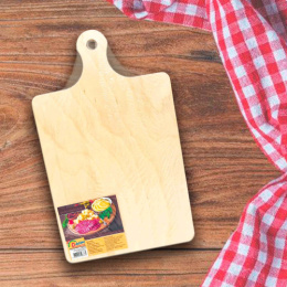 Доска разделочная экошпон без рисунка 400х232х80мм с ручкой ДомВуд Ф24/Д24