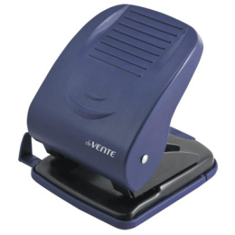 Дырокол  40 листов Devente Stripe, пластиковый, с линейкой, синий 4020346