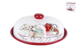 Блюдо для блинов керамическое (доломит) с крышкой 230мм Dream tea, в п/у Коралл HC604R-Q17