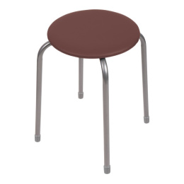 Табурет металлический Эконом с круглым мягким сиденьем, коричневый Nika ТЭ2/К