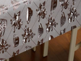 Клеенка столовая на тканевой основе 1,4х20м Tango Металлик 0085Y (серебро)