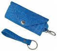 Ключница кожа голубая, тиснение, Данди 242-098-213-0