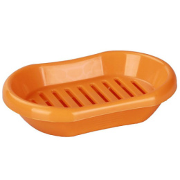 Мыльница настольная пластиковая с решеткой Эконом, цвета в ассортименте Альтернатива М6655