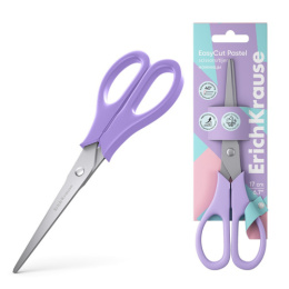 Ножницы 17 см ErichKrause Easycut Pastel, ассорти 60875