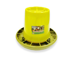 Кормушка для домашней птицы пластиковая 10л бункерная с решеткой Птичий дворик Агропласт Б00194