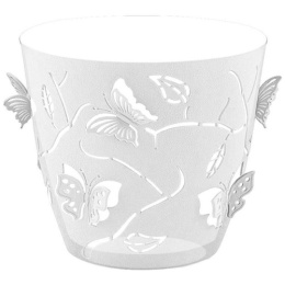 Горшок для цветов пластиковый Butterflies со вставкой 2,5л d-17,5см прозрачный, для орхидей Plast Team PT101910000